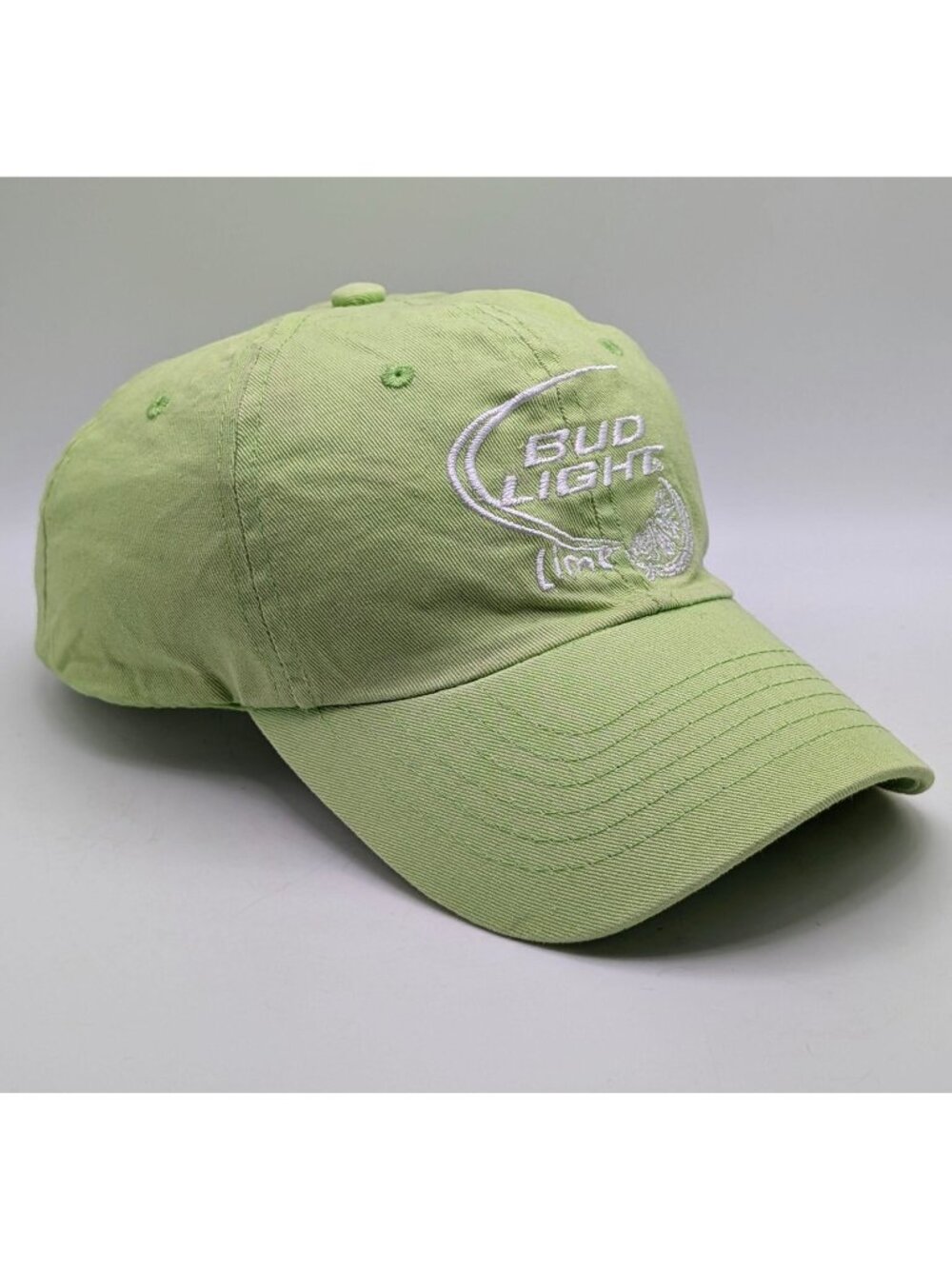 Bud Light Lime Strap Back Baseball Cap Green Adjustable Beach Bar Beer Budweiser